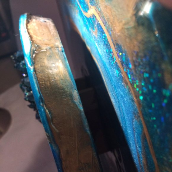 Resin Geode Abstract style Wall Art by me 12x12 - Picture 5 of 5